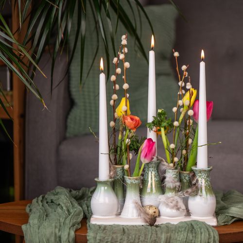 Artikel Dekorative keramiske vaser på bakke, alsidig boligdekoration, 26 cm