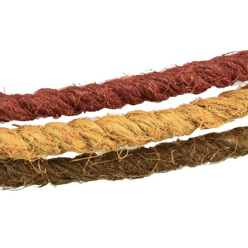 Artikel Dekorativ ringfarvet ring med jutegul okkerbrun Ø30cm 3stk