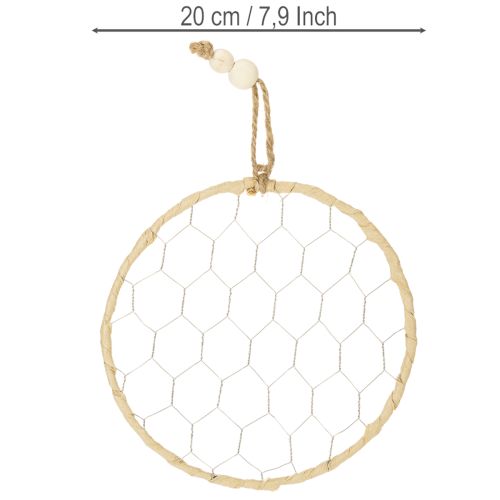 Artikel Dekorative metalbast ophængningsringe, Ø20 cm, 4 stk., boho vægdekoration, vinduesdekoration