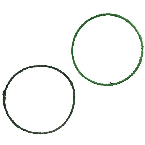 Floristik24 Dekorativ ring jute dekorationsløkke grøn mørkegrøn Ø30cm 4 stk