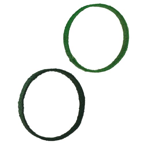 Artikel Dekorativ ring jute dekorationsløkke grøn mørkegrøn 4cm Ø30cm 2stk