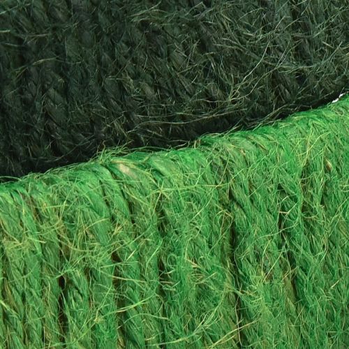 Artikel Dekorativ ring jute dekorationsløkke grøn mørkegrøn 4cm Ø30cm 2stk