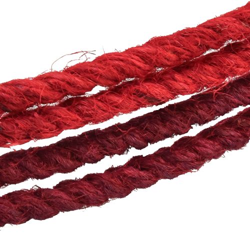 Artikel Dekorativ ring jute dekorationsløkke rød mørkerød Ø30cm 4stk