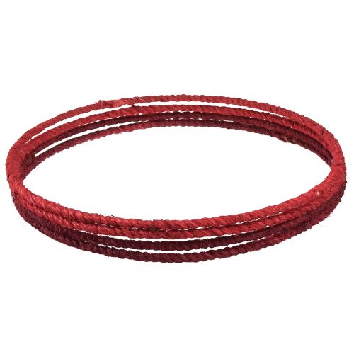 Artikel Dekorativ ring jute dekorationsløkke rød mørkerød Ø30cm 4stk