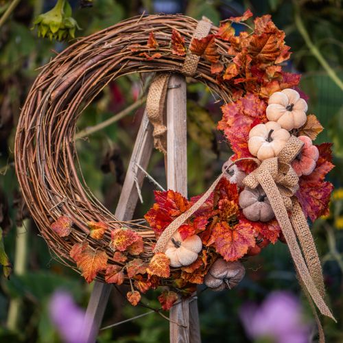 Dekorativ ring mini vinrankrans naturlig Ø15cm 6 stk. DIY dekoration | Floristik24.dk