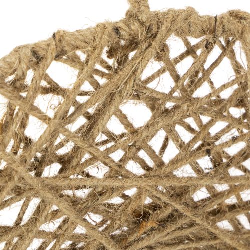 Artikel Dekorative juteringe, naturlig stil, hængende dekoration, boho-stil, Ø38 cm, 2 stk., metalringe, vægdekoration, vinduesdekoration