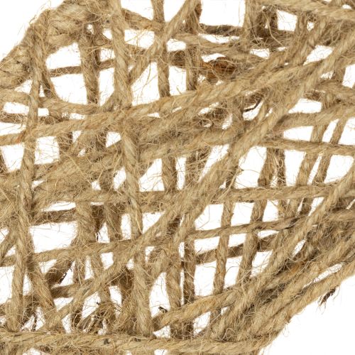 Artikel Dekorative juteringe, naturlig stil, hængende dekoration, boho-stil, Ø38 cm, 2 stk., metalringe, vægdekoration, vinduesdekoration