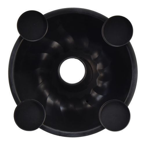 Artikel Dekorativ metalskål i sort – Gugelhupf design, 26 cm – stilfuld fyrfadslysholder for en hyggelig stemning