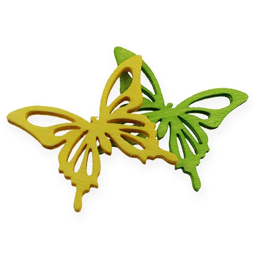 Dekorative sommerfuglefarvede 4 cm 90p | Floristik24.dk