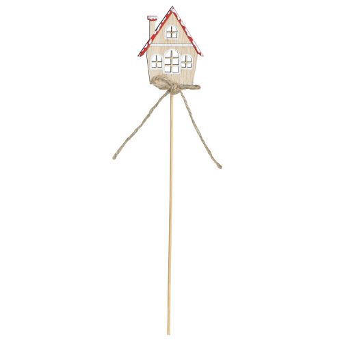 Artikel Pyntestik juledekoration huse træ 4,5x5cm 12 stk