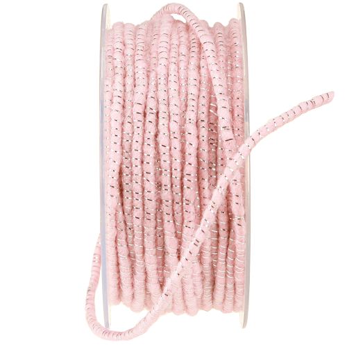 Artikel Vægetråd Glamour Pink/Sølv med wire 33m