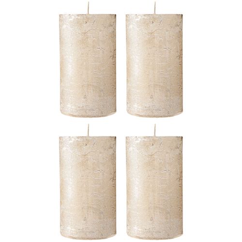 Artikel Ensfarvede lys platin 70x120mm 4 stk