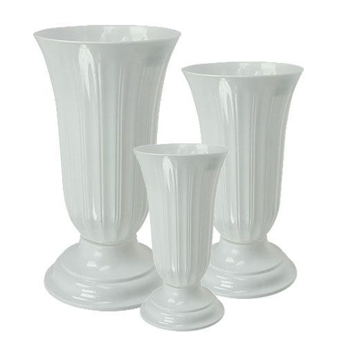 Floristik24 Vase Lilia hvid Ø16 - 28cm gulvvase 1stk