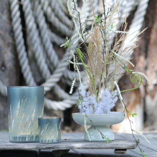 Artikel Elegant dekorativ lanterne med græsmotiv til hyggelige boligtilbehør, 12,5 cm, 2 stk.