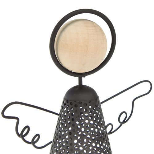 Artikel Englefigur Jul Metal Sort Natur 15,5cm 2stk