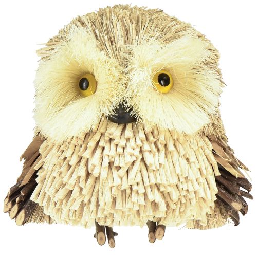Artikel Ugle dekorative figurer efterår med kogler 12,5×10×10cm 2stk