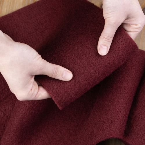 Artikel Filtbånd af uld, mørkerødt, 15 cm x 5 m, til dekoration og kreative aktiviteter