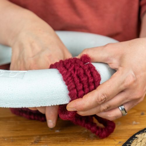 Artikel Filtsnor fleece Mirabell 25m mørkerød