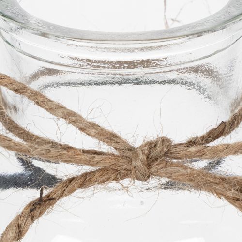 Dekorativ flaskevase, glas og træ, 23x12x19,5 cm, 2 stk. | Floristik24.dk