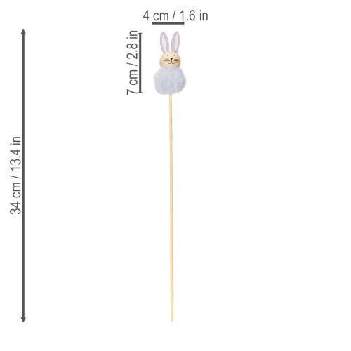 Artikel Fluffy påskeharefigurer til munter påskefest, rumdekoration, 34 cm, 12 stk.