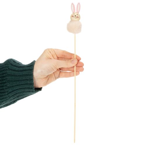 Artikel Fluffy påskeharefigurer til munter påskefest, rumdekoration, 34 cm, 12 stk.