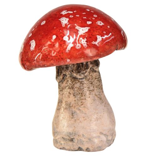 Artikel Charmerende keramiske paddehattedekorationer - Rød med hvide prikker, 8,6 cm - Ideel havedekoration - Pakke med 3