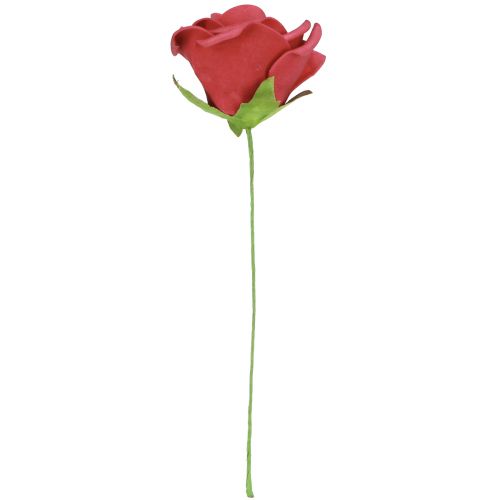 Artikel Skumrose Skumrøde Kunstroser 7,5cm 18 stk