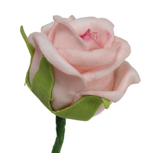 Floristik24 Foam Rose Ø3,5cm lakserød 30stk
