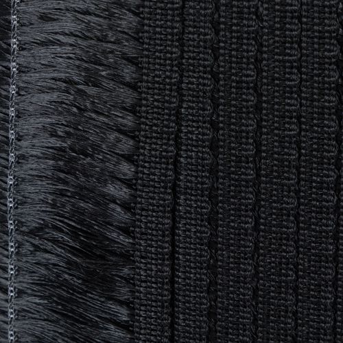 Artikel Sort frynset bånd 4 cm, kordonkant, dekorativ frynset lurex 25 m