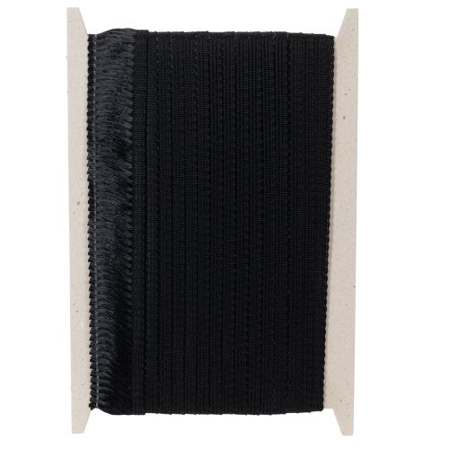 Artikel Sort frynset bånd 4 cm, kordonkant, dekorativ frynset lurex 25 m