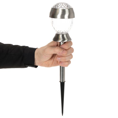 Solcellehavelamper, kuglelamper med jordspyd, 36 cm, 4 stk. | Floristik24.dk
