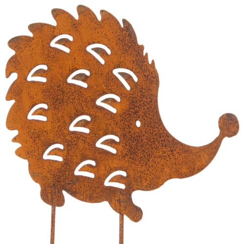 Havepæl pindsvin rust patina dekorativ havepæl 20 cm | Floristik24.dk