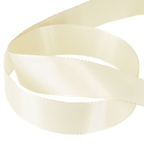 Artikel Gavebånd og dekorativt bånd cremefarvet taftbånd 25mm 50m