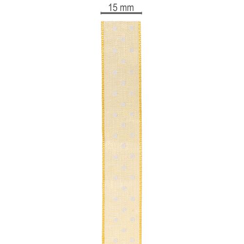 Artikel Prikket gavebånd, perfekt finish til gavepakker og gaveæsker, 1,5 cm bredt, 20 m langt