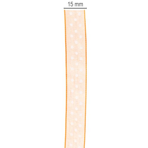 Artikel Gavebånd med prikker til elegant gaveindpakning, 1,5 cm bredt, 20 m langt