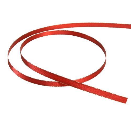 Floristik24 Gavebånd julepyntebånd rødguld B6mm L50m