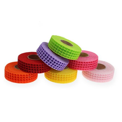 Floristik24 Gittertape 3cm x 10m farverig 7stk