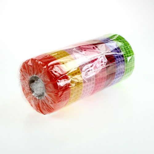 Floristik24 Gittertape 3cm x 10m farverig 7stk