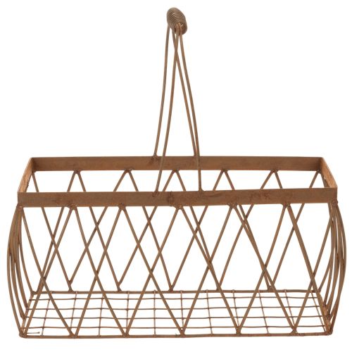 Trådkurv, metal, rustlook, 28x13,5x14 cm, 2 stk. | Floristik24.dk