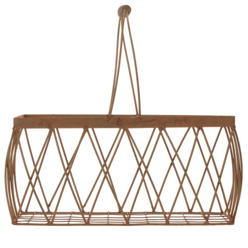 Trådkurv, metal, rustlook, 28x13,5x14 cm, 2 stk. | Floristik24.dk