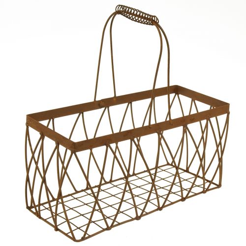 Mesh kurv metal kurv rust look 28x13,5x14cm 2stk