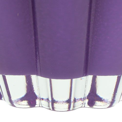 Floristik24 Glasvase &quot;Bloom&quot; violet Ø14cm H17cm