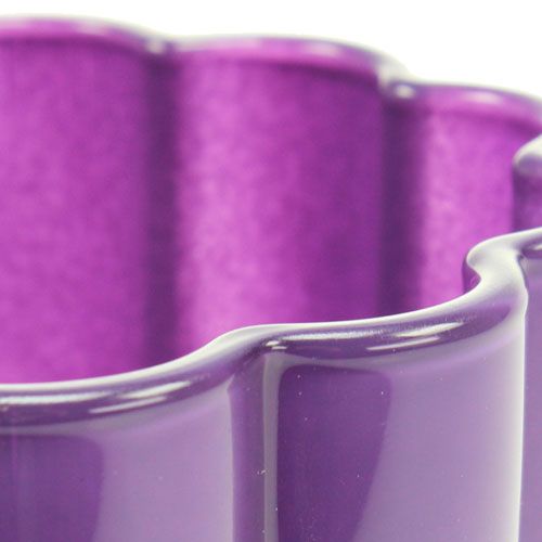 Floristik24 Glasvase &quot;Bloom&quot; violet Ø14cm H17cm