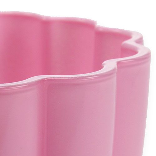 Floristik24 Glasvase "Bloom" pink Ø14cm H17cm