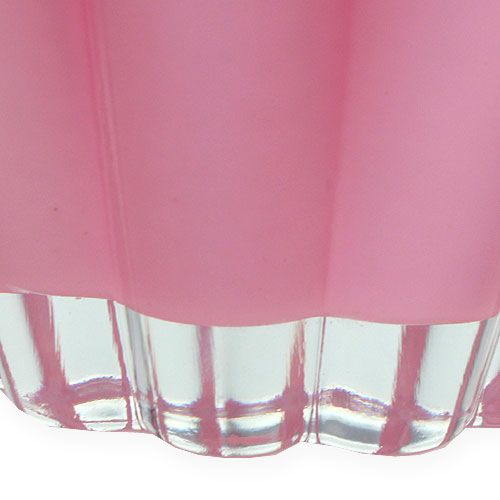 Floristik24 Glasvase "Bloom" pink Ø14cm H17cm
