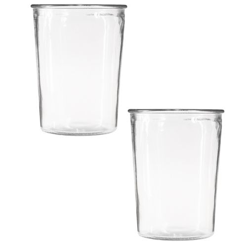 Artikel Glasvase konisk dekorativ vase gennemsigtig Ø12cm H15,5cm 2stk
