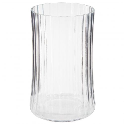 Artikel Glasvaser dekorative vaser klare riller dekor Ø12cm H19cm 2stk