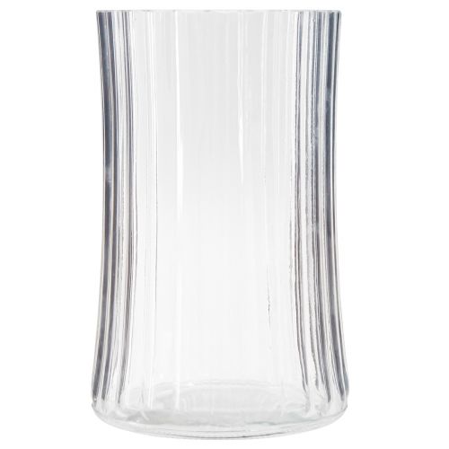 Artikel Glasvaser dekorative vaser klare riller dekor Ø12cm H19cm 2stk