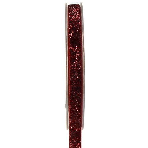 Artikel Glitterbånd Julebånd mørkerød B10mm L10m