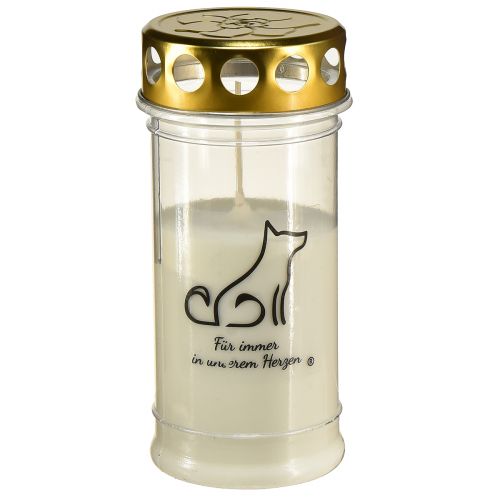 Gravlys hundegravlys til dyr hvid Ø7cm H16,5cm